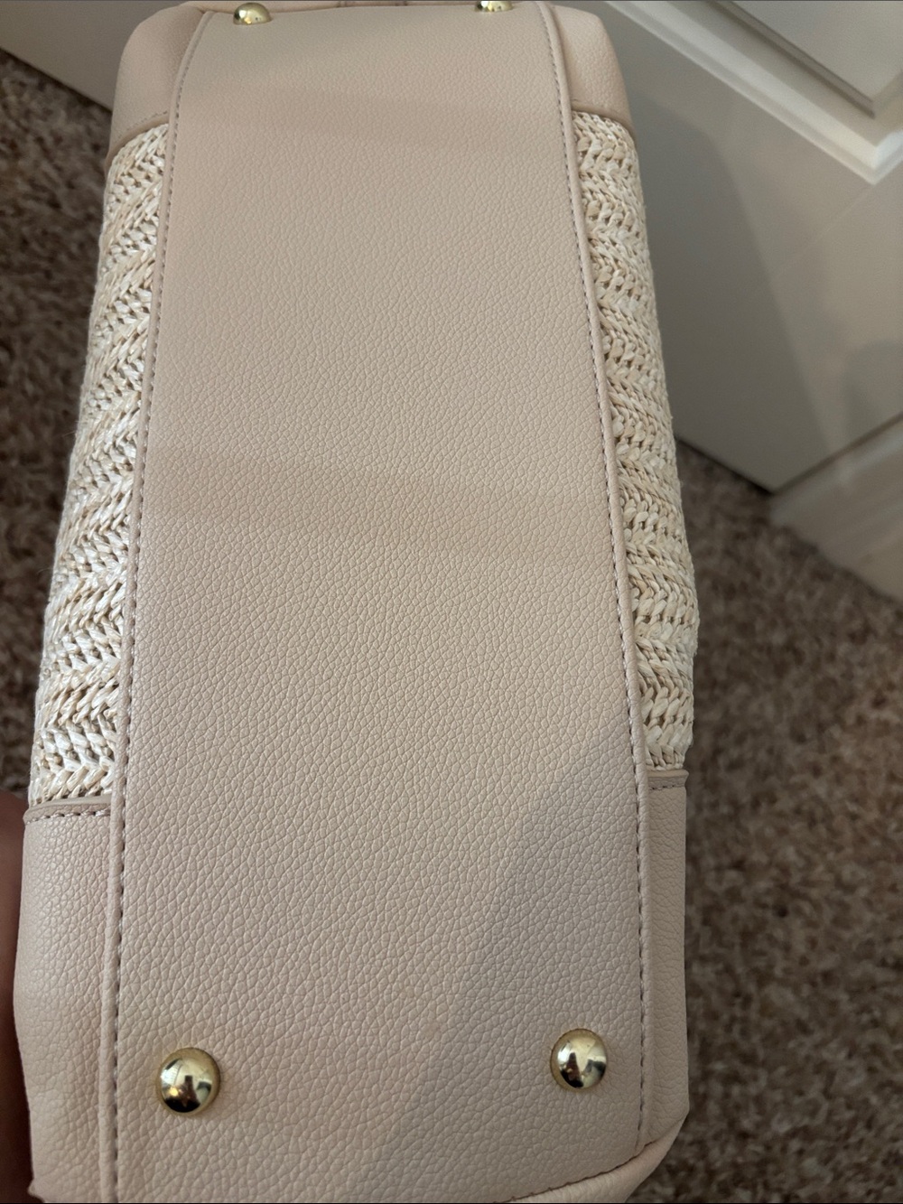C. Wonder Beige Woven Tote with Tassel - Picture 9 of 9